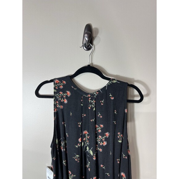 Free People Snap Out Of It Sleeveless Tree Swing Top Small Black Floral NEW - Picture 3 of 16